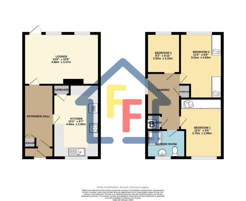 Floorplan for Thornbera Gardens, Bishops Stortford