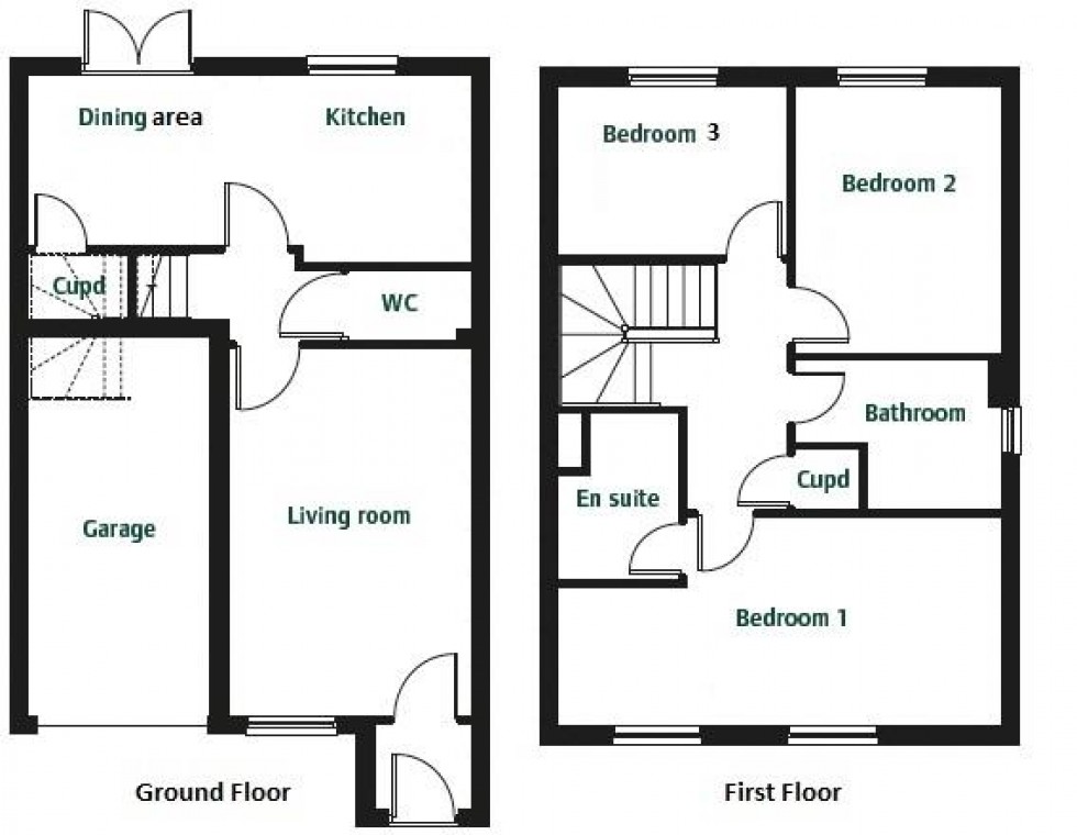 Floorplan for Sandford Drive, Bishop's Stortford