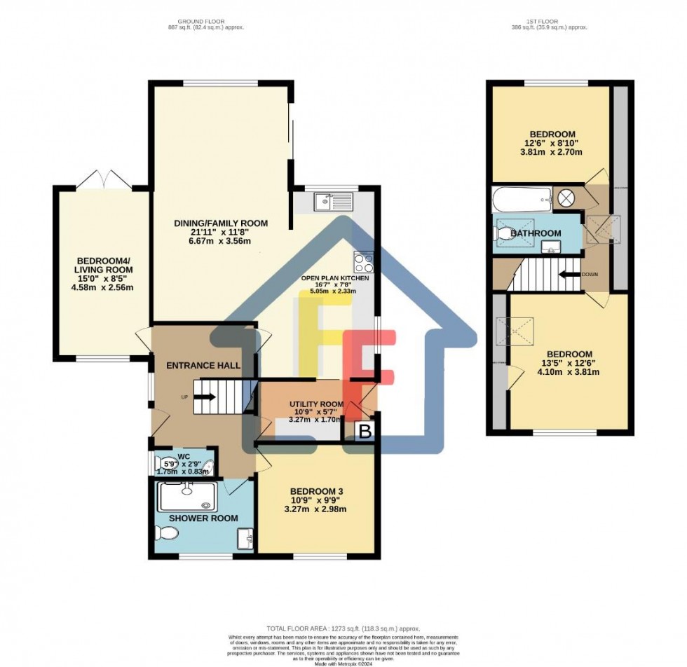 Floorplan for Brewers End, Takeley